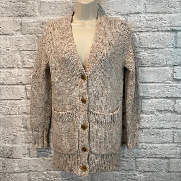 Point Sur by J. Crew Size XXS Heather Sky Patch Pocket Oversize Cardigan - Picture 2 of 8